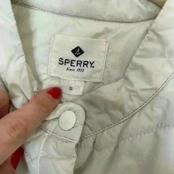 Sperry Jacket Women’s creamy white lightweight puffer outdoor jacket Size Small - Picture 4 of 5